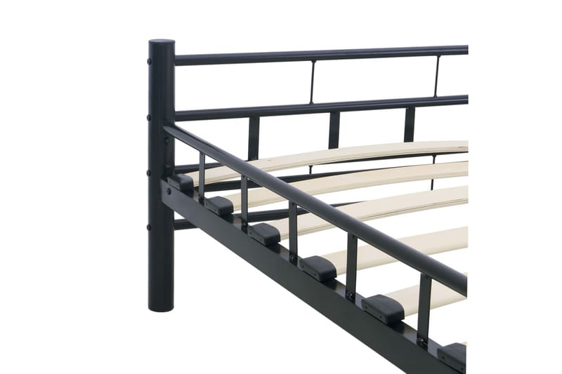 S�ängram svart stål 160x200 cm - Svart - Sängram & sängstomme