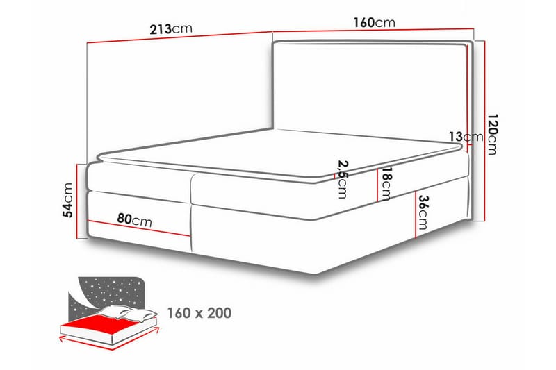 Sängram Pries 160x200 cm - Möbler - Säng - Sängram & sängstomme