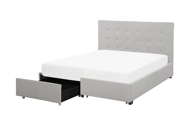 Sandrick Kontinentalsäng med Förvaring 160x200 - Grå - Möbler - Säng - Sängram & sängstomme