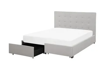 Sandrick Kontinentalsäng med Förvaring 160x200 - Grå - Möbler - Säng - Sängram & sängstomme