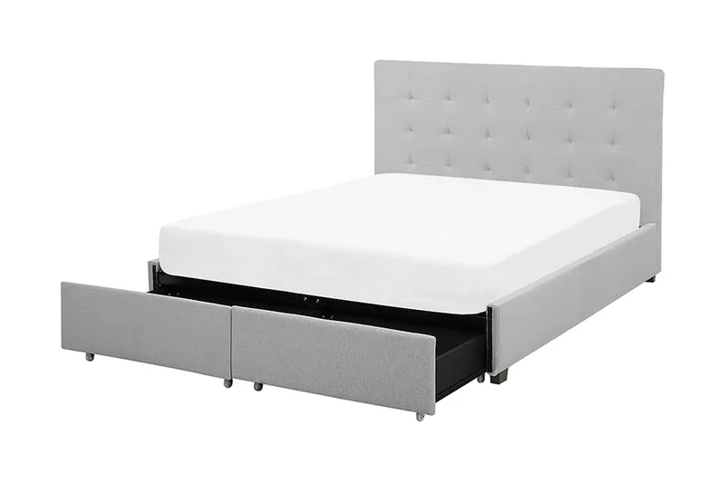 Sandrick Kontinentalsäng med Förvaring 160x200 - Grå - Möbler - Säng - Sängram & sängstomme
