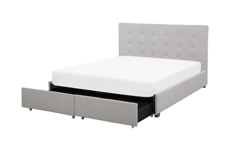 Sandrick Kontinentalsäng med Förvaring 160x200 - Grå - Möbler - Säng - Sängram & sängstomme