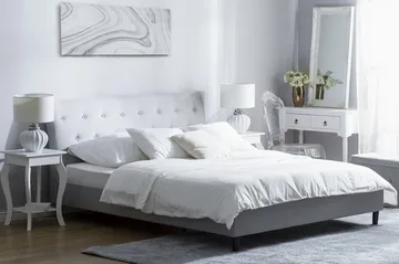 Saverne Dubbelsäng 140 200 cmGrå  Grå - Grå - Möbler - Säng - Sängram & sängstomme