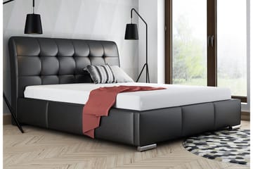 Stavanger Säng med Förvaring140x200 cm - Svart - Möbler - Säng - Sängram & sängstomme