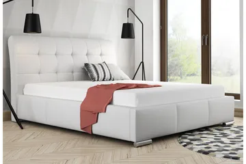 Stavanger Sängram med Förvaring 140x200 cm - Vit - Möbler - Säng - Sängram & sängstomme