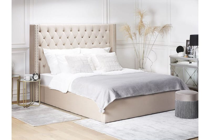 Tajueco Dubbelsäng 180x200 cm - Beige - Möbler - Säng - Sängram & sängstomme