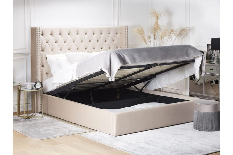 Tajueco Dubbelsäng 180x200 cm - Beige - Möbler - Säng - Sängram & sängstomme