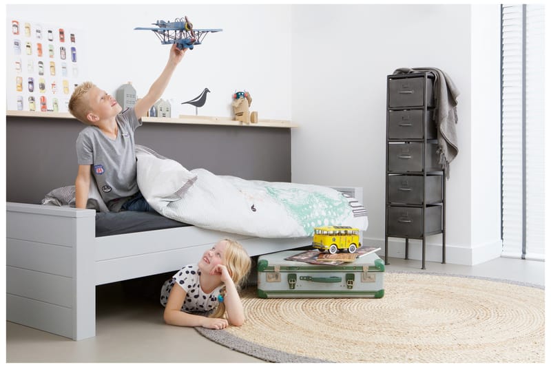 Tenney Sängram 90x200 - Ljusgrå Tall - Möbler - Säng - Sängram & sängstomme