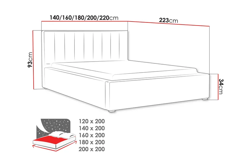 Valasco Säng 200x200 cm - Grön - Möbler - Säng - Sängram & sängstomme