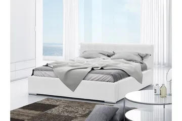 Vento Sängram med Förvaring 160x200 - Vit - Möbler - Säng - Sängram & sängstomme