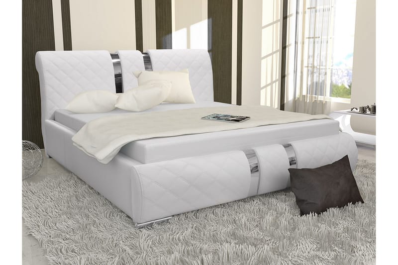 Veslbu Sängram 140x200  Vit - Vit - Möbler - Säng - Sängram & sängstomme