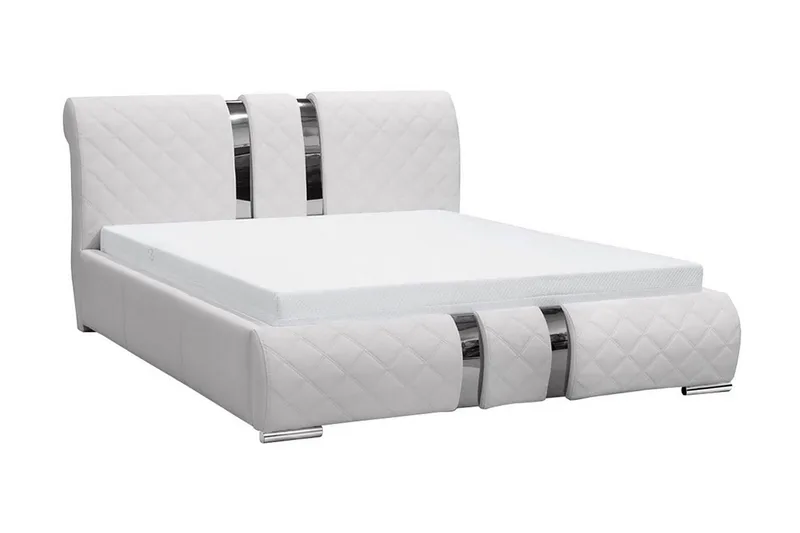 Veslbu Sängram 140x200  Vit, Vit