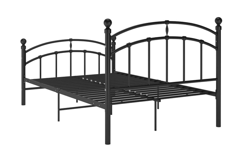 Sängram svart metall 120x200 cm - Svart - Sängram & sängstomme