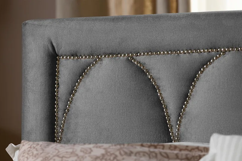 Leva Sänggavel 160cm - Mörkgrå/Sammet - Möbler - Säng - Sängtillbehör & sänggavel - Sänggavel