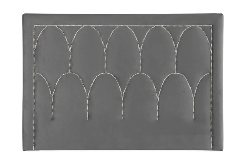 Leva Sänggavel 160cm, Mörkgrå/Sammet