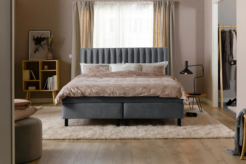 Rakel Sänggavel 160cm - Mörkgrå/Sammet - Möbler - Säng - Sängtillbehör & sänggavel - Sänggavel