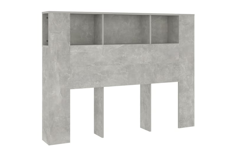 beBasic Huvudgavel med förvaring betonggrå 140x18,5x104,5 cm - Grey - Sänggavel