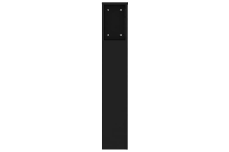 beBasic Huvudgavel med förvaring svart 140x18,5x104,5 cm - Black - Sänggavel