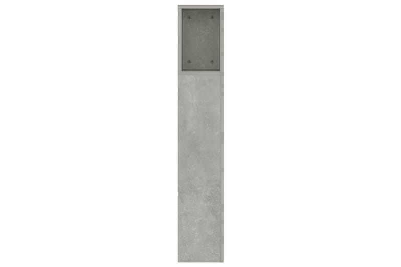 beBasic Sänggavel med förvaring betonggrå 160x18,5x104,5 cm - Grey - Sänggavel
