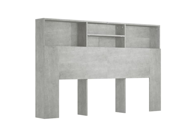 beBasic Sänggavel med förvaring betonggrå 160x19x103,5 cm - Grey - Sänggavel