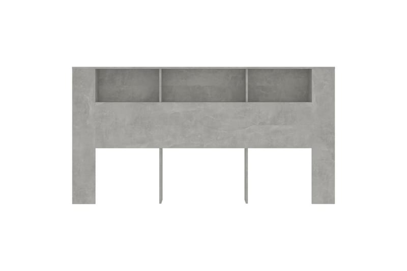 beBasic Sänggavel med förvaring betonggrå 200x18,5x104,5 cm - Grey - Sänggavel
