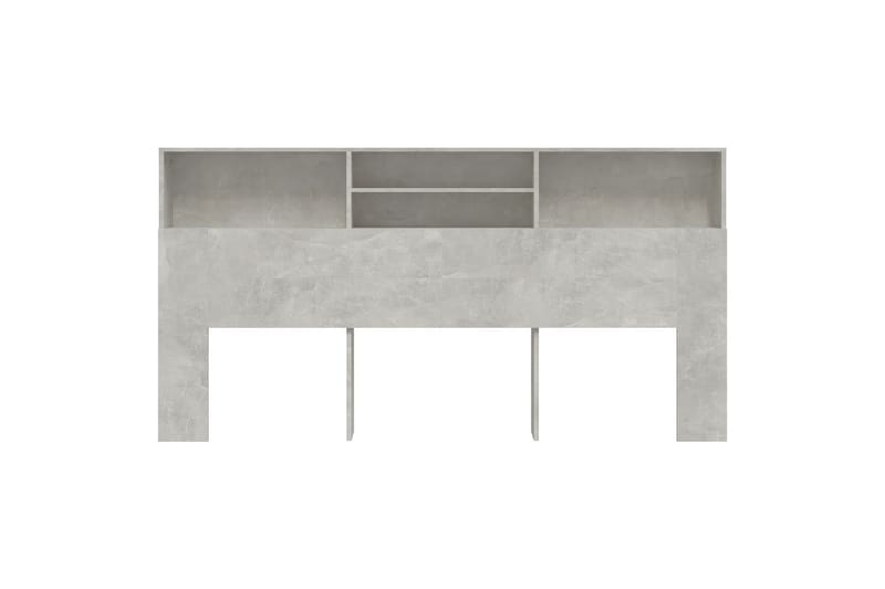 beBasic Sänggavel med förvaring betonggrå 200x19x103,5 cm - Grey - Sänggavel