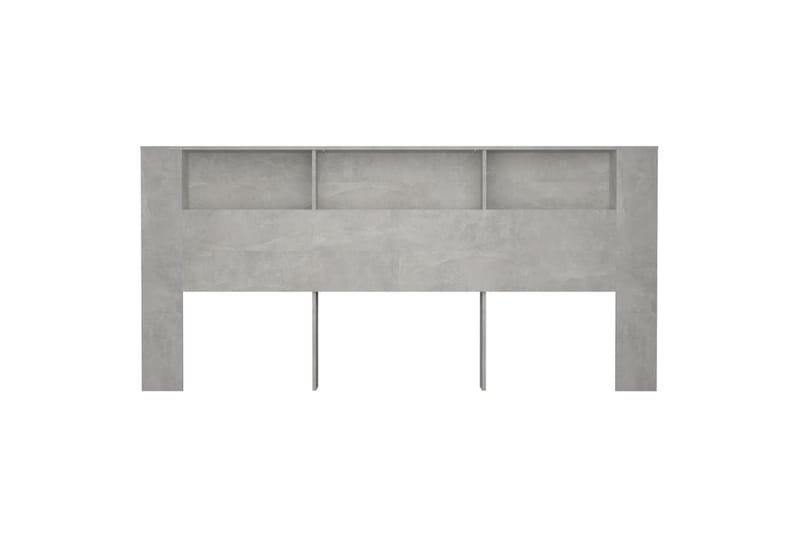 beBasic Sänggavel med förvaring betonggrå 220x18,5x104,5 cm - Grey - Sänggavel