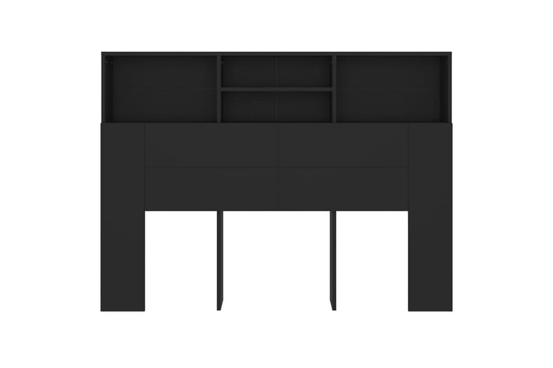beBasic Sänggavel med förvaring svart 140x19x103,5 cm - Black - Sänggavel