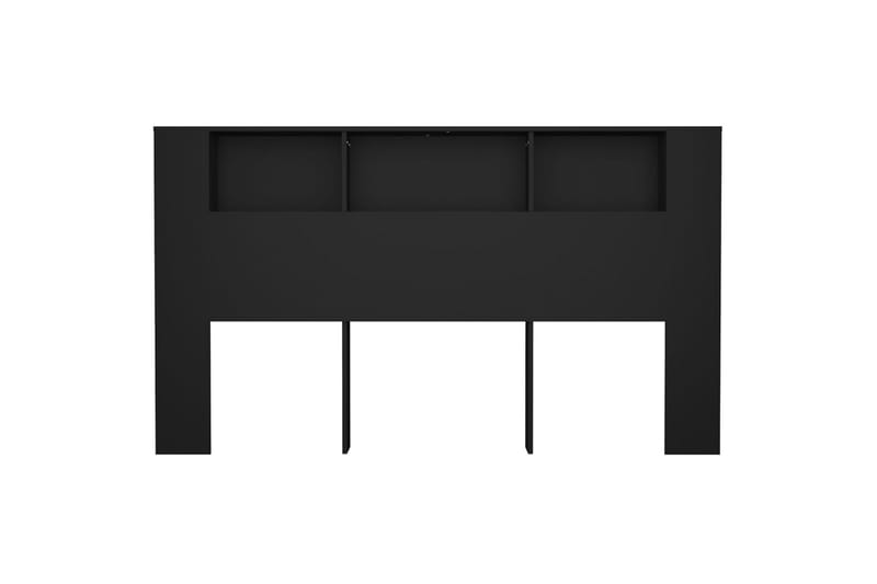 beBasic Sänggavel med förvaring svart 180x18,5x104,5 cm - Black - Sänggavel