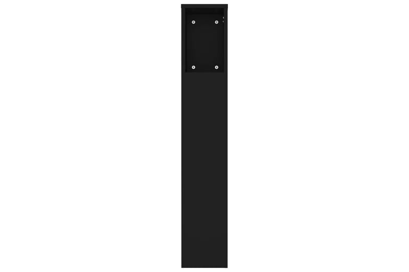 beBasic Sänggavel med förvaring svart 180x18,5x104,5 cm - Black - Sänggavel