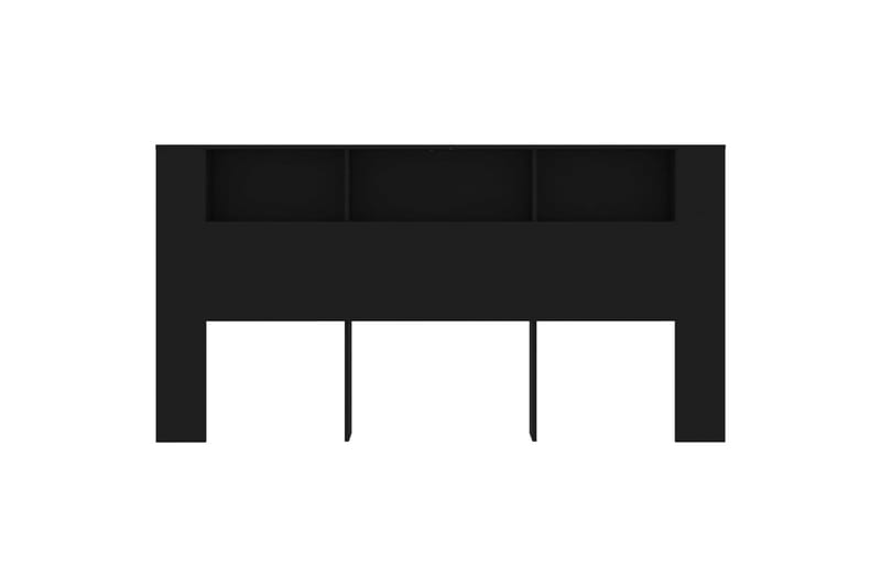 beBasic Sänggavel med förvaring svart 200x18,5x104,5 cm - Black - Sänggavel