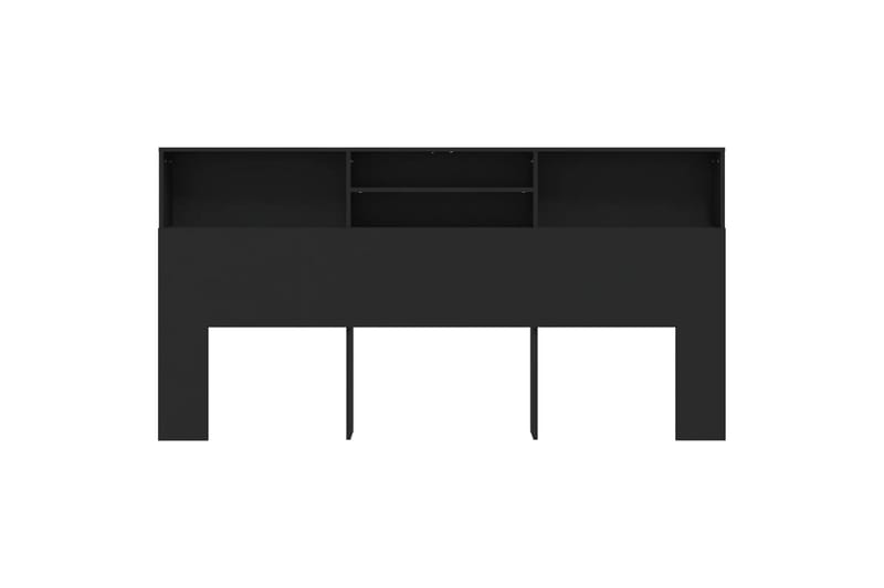 beBasic Sänggavel med förvaring svart 200x19x103,5 cm - Black - Sänggavel