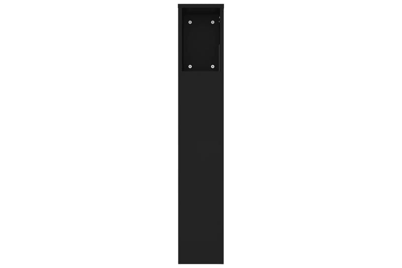 beBasic Sänggavel med förvaring svart 220x18,5x104,5 cm - Black - Sänggavel