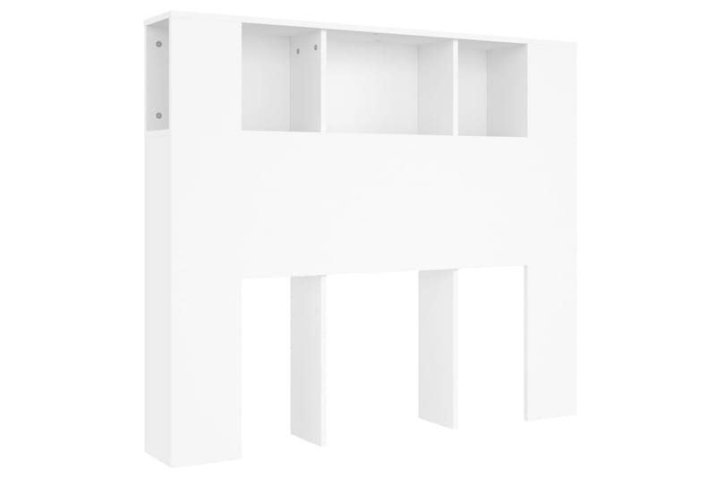 beBasic Sänggavel med förvaring vit 120x18,5x104,5 cm - White - Sänggavel