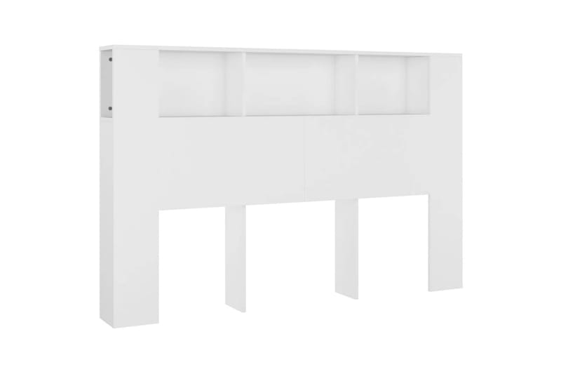 beBasic Sänggavel med förvaring vit 160x18,5x104,5 cm - White - Sänggavel