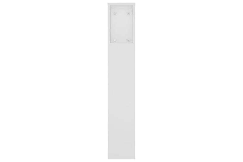 beBasic Sänggavel med förvaring vit 180x18,5x104,5 cm - White - Sänggavel