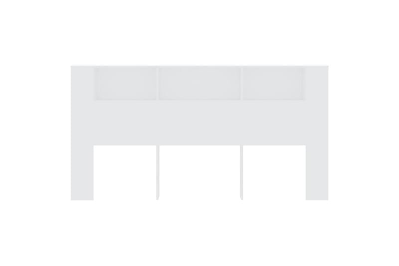 beBasic Sänggavel med förvaring vit 200x18,5x104,5 cm - White - Sänggavel