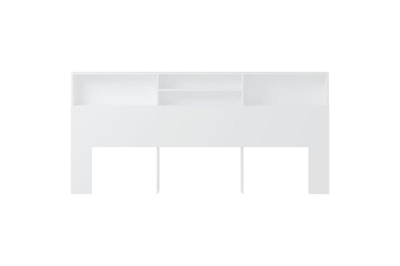beBasic Sänggavel med förvaring vit 220x19x103,5 cm - White - Sänggavel