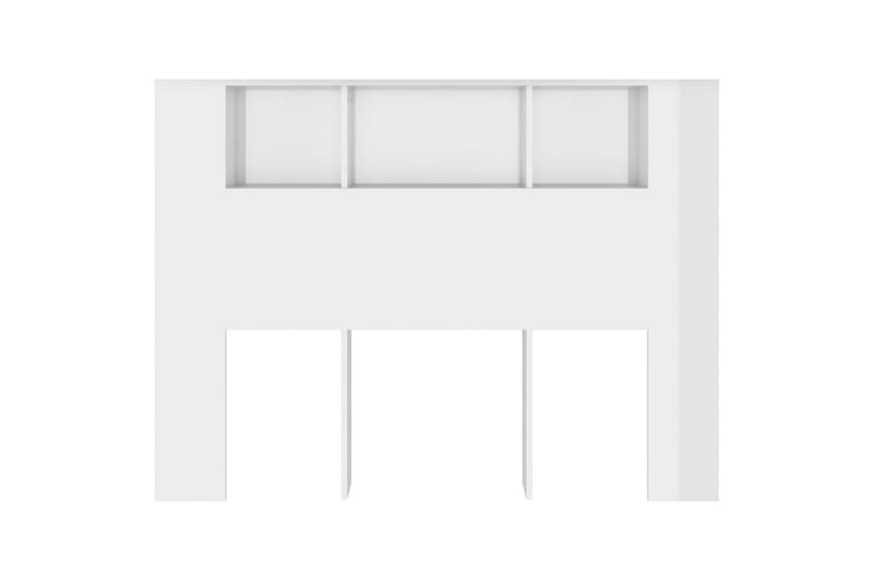 beBasic Sänggavel med förvaring vit högglans 140x18,5x104,5 cm - White - Sänggavel