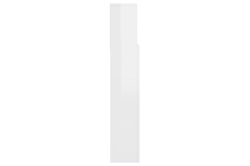 beBasic Sänggavel med förvaring vit högglans 140x19x103,5 cm - White - Sänggavel