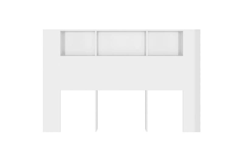 beBasic Sänggavel med förvaring vit högglans 160x18,5x104,5 cm - White - Sänggavel