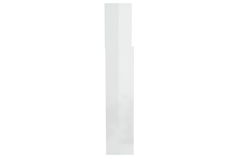 beBasic Sänggavel med förvaring vit högglans 200x19x103,5 cm - White - Sänggavel