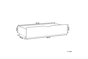 Förvaringslådor för säng Olendon set om 2 Vit - Vit - Möbler - Säng - Sängtillbehör & sänggavel - Ribbotten