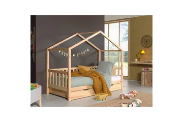 Hussäng med låda Dallas 90x200 cm Naturlig, Med staket - Naturlig, Med staket - Möbler - Säng - Sängtillbehör & sänggavel - Sängförvaring