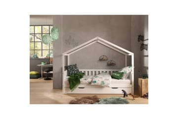 Hussäng med låda Dallas 90x200 cm Vit, Med staket - Vit, Med staket - Möbler - Säng - Sängtillbehör & sänggavel - Sängförvaring