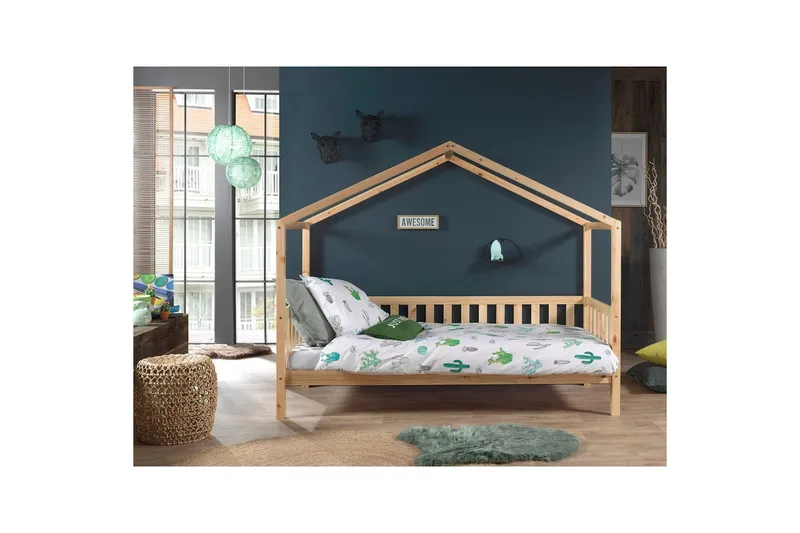 Hussäng med textilsats Dallas 90x200 cm Naturlig, Utan staket, Med låda - Naturlig, Utan staket, Med låda - Möbler - Säng - Sängtillbehör & sänggavel - Sängförvaring