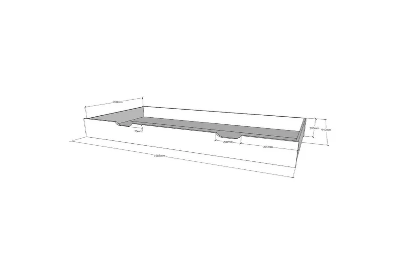 Hussäng med textilsats Dallas 90x200 cm Naturlig, Utan staket, Med låda - Naturlig, Utan staket, Med låda - Möbler - Säng - Sängtillbehör & sänggavel - Sängförvaring