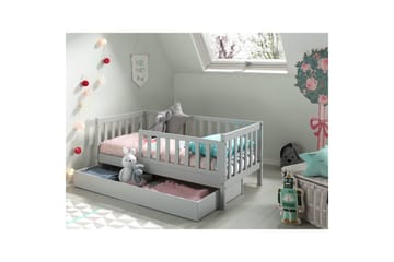 Juniorsäng med låda Peuterbed Grå - Grå - Möbler - Säng - Sängtillbehör & sänggavel - Sängförvaring