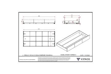 Kojäng med en låda Margarit - Möbler - Säng - Sängtillbehör & sänggavel - Sängförvaring