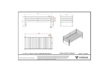 Kojäng med en låda Margarit - Möbler - Säng - Sängtillbehör & sänggavel - Sängförvaring